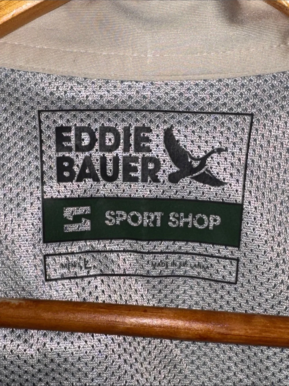 Eddie Bauer Sport Short-Sleeve Button-Down Hiking Dusty Blue Sz Large Gorpcore